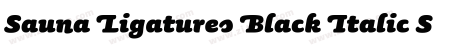 Sauna Ligatures Black Italic Swash字体转换